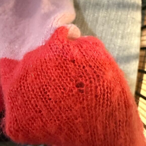 Loft size S Oversized Shades of Pink Colorblock Women's Sweater - Picture 5 of 7